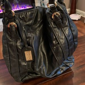 Authentic Badgley Mischka Black leather hobo